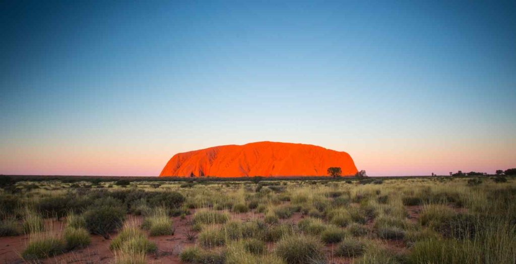 Glowing Sunset over Uluru