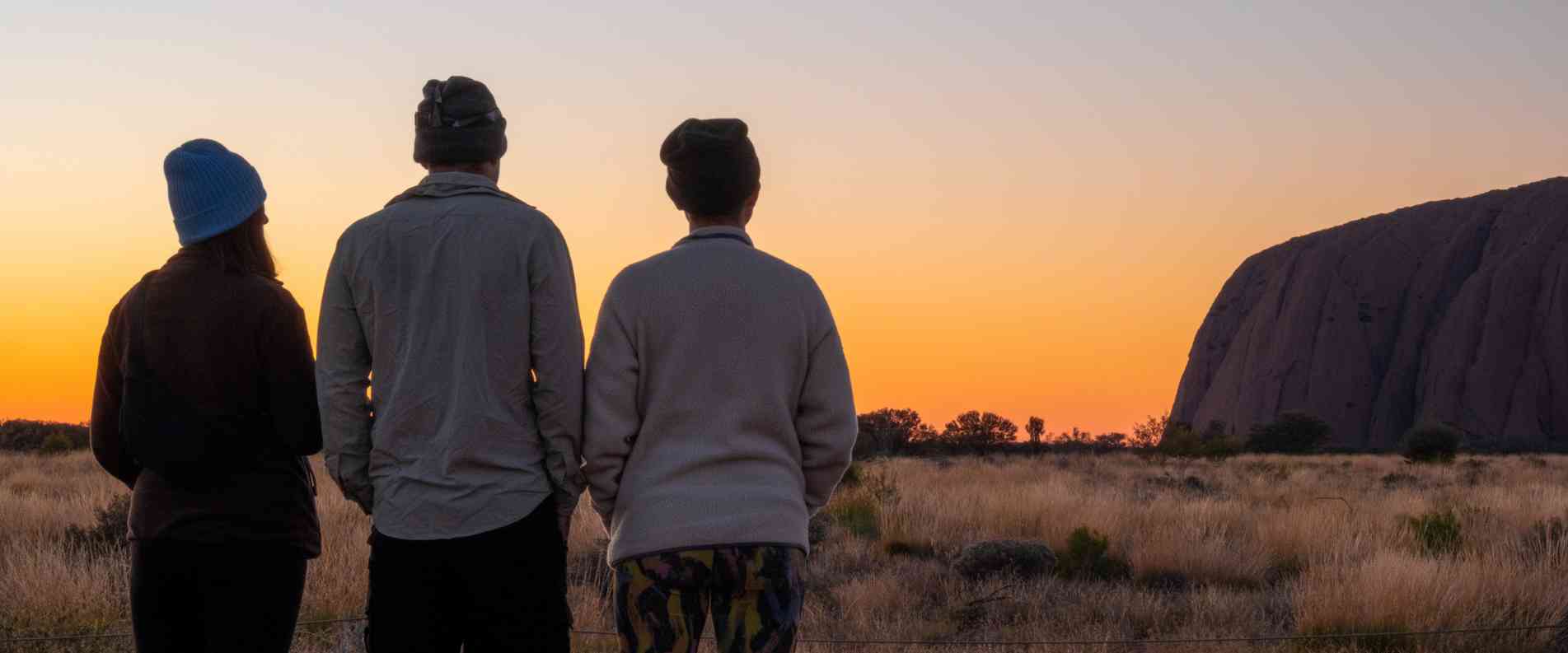 People watching sunset at Uluru